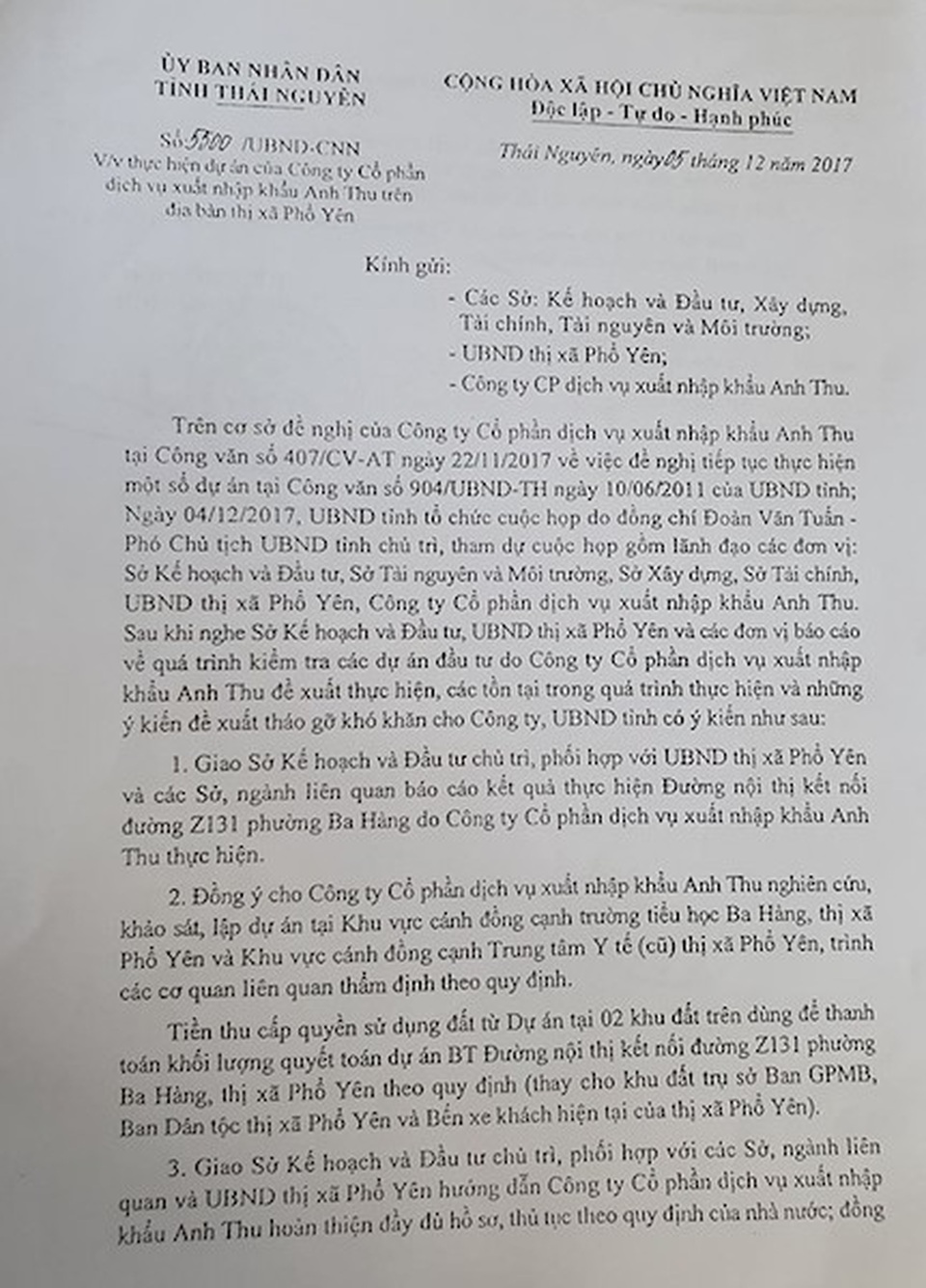 Chủ tịch tỉnh Thái Nguyên chỉ đạo giải quyết vụ doanh nghiệp bị cho “ăn quả đắng” nhớ đời! - 6 Chủ tịch tỉnh Thái Nguyên chỉ đạo giải quyết vụ doanh nghiệp bị cho “ăn quả đắng” nhớ đời! - 6