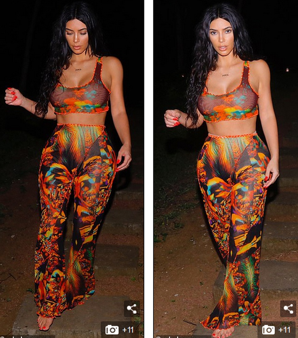 Kim Kardashian diện đồ sắc màu khoe đường cong - 2 Kim Kardashian diện đồ sắc màu khoe đường cong - 2