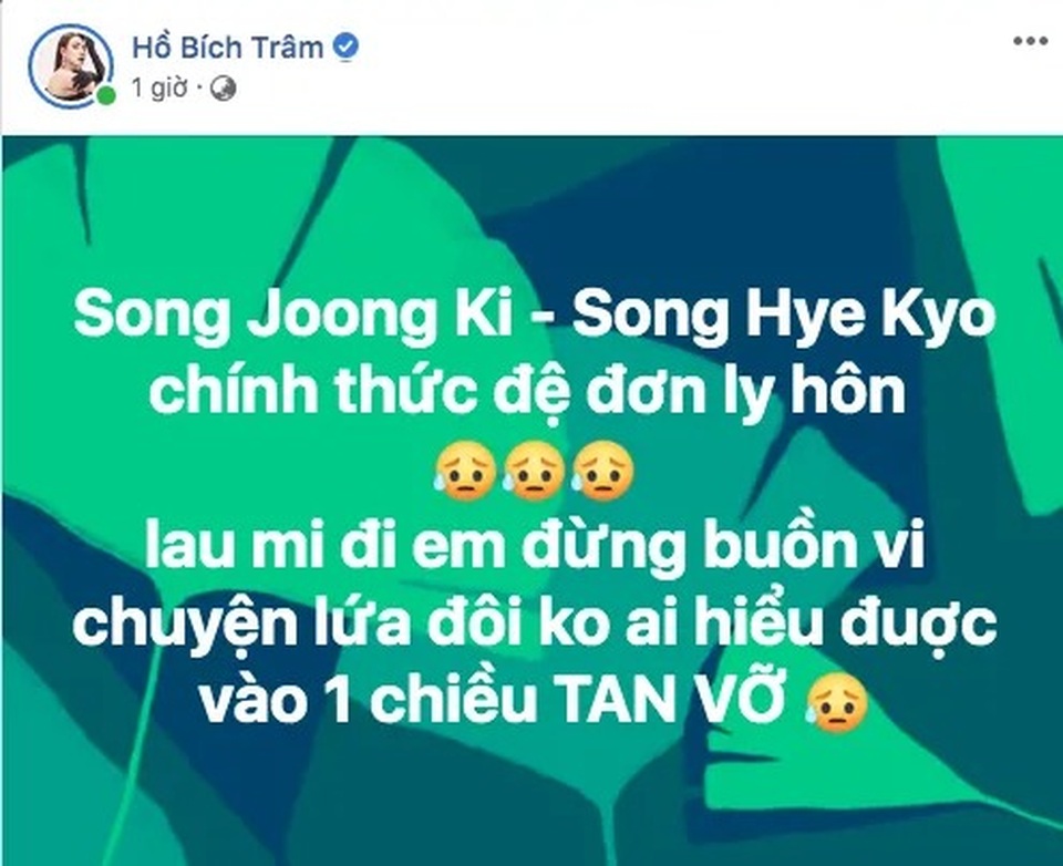 Sao Việt đồng loạt chia sẻ trước tin Song - Song ly dị - 7 Sao Việt đồng loạt chia sẻ trước tin Song - Song ly dị - 7