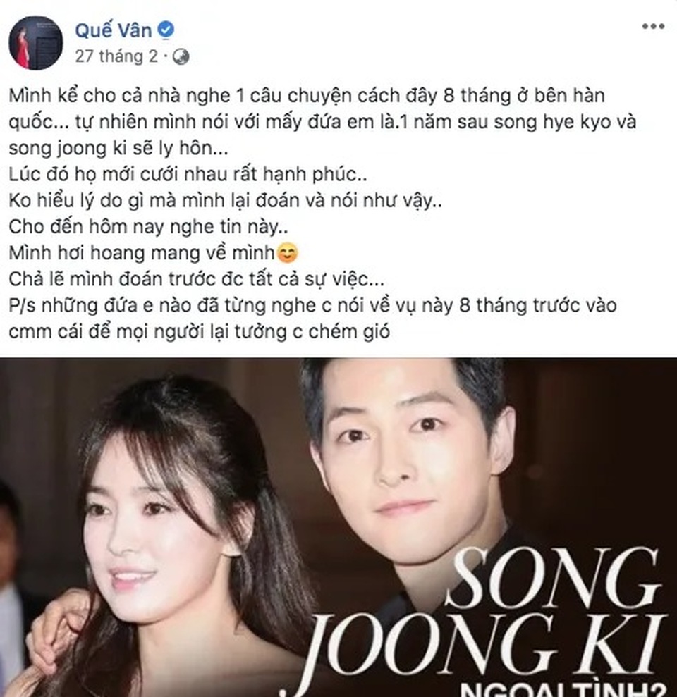 Sao Việt đồng loạt chia sẻ trước tin Song - Song ly dị - 5 Sao Việt đồng loạt chia sẻ trước tin Song - Song ly dị - 5