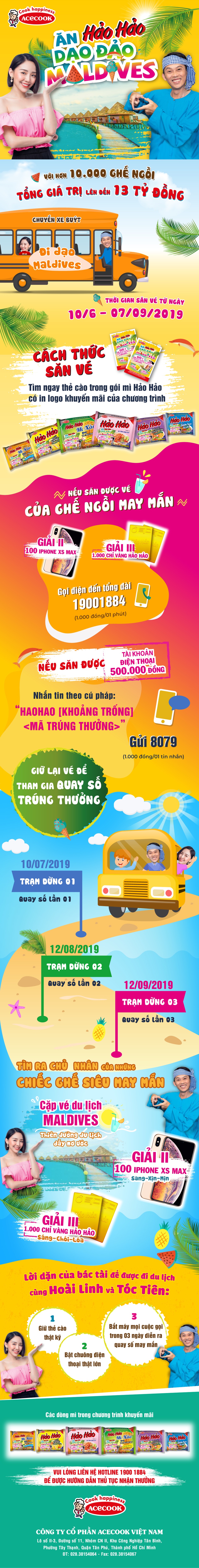 Ăn mì Hảo Hảo – Dạo đảo Maldives, quẩy banh nóc cùng Tóc Tiên, Hoài Linh - 1 Ăn mì Hảo Hảo – Dạo đảo Maldives, quẩy banh nóc cùng Tóc Tiên, Hoài Linh - 1