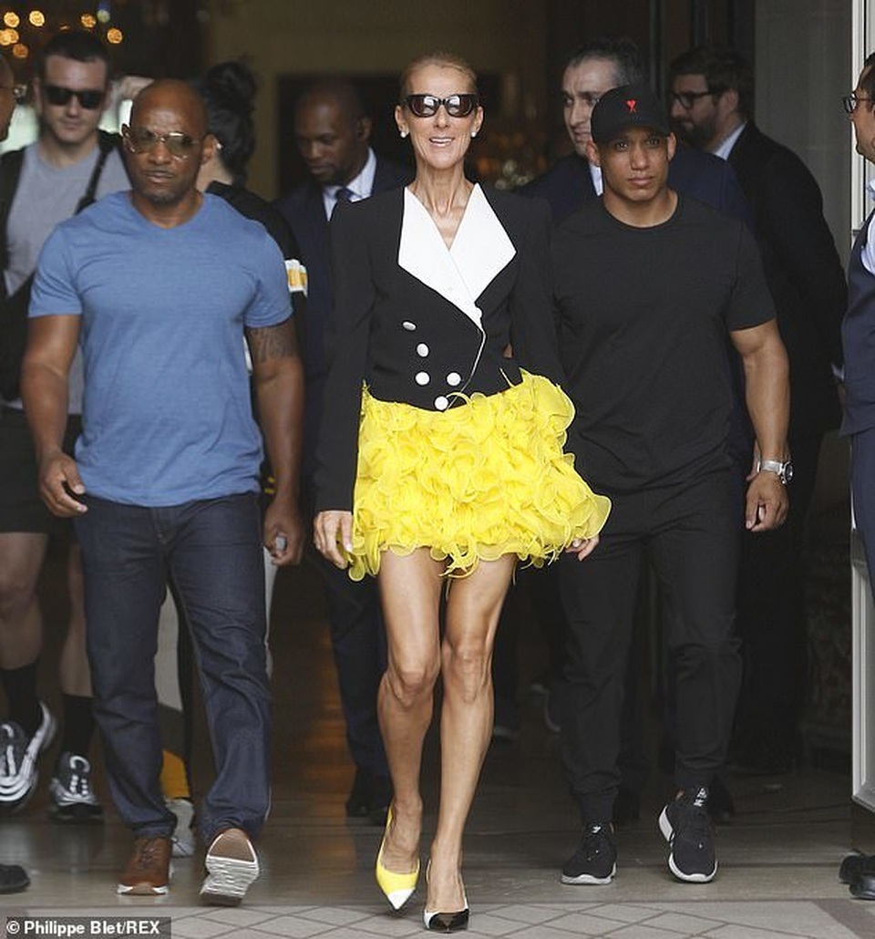 Celine Dion khoe chân dài với váy ngắn - 3