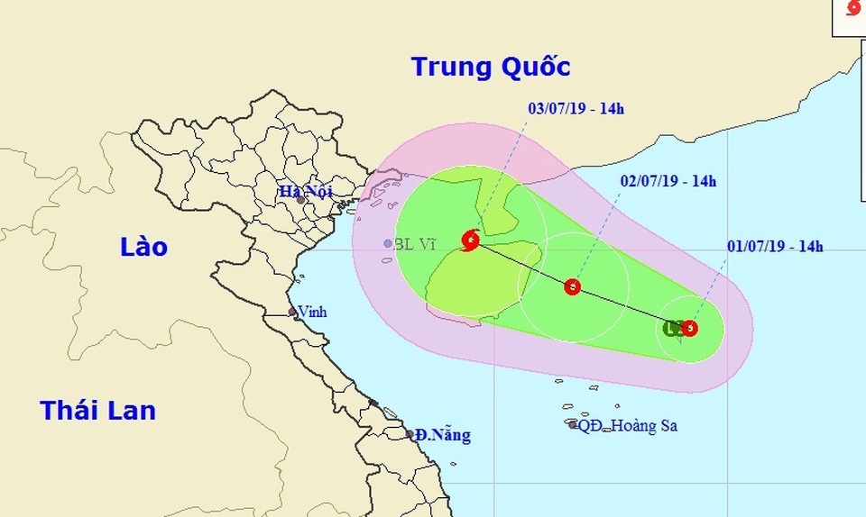 Vùng áp thấp trên biển đã mạnh lên thành áp thấp nhiệt đới - 1 Vùng áp thấp trên biển đã mạnh lên thành áp thấp nhiệt đới - 1