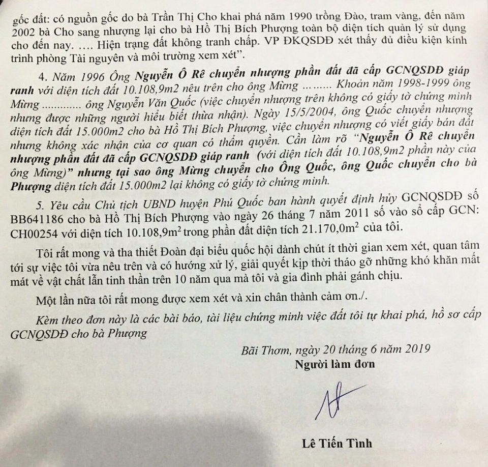 Bài 9: Người dân mất đất đề nghị được đối thoại trực tiếp với Chủ tịch huyện Phú Quốc - 2 Bài 9: Người dân mất đất đề nghị được đối thoại trực tiếp với Chủ tịch huyện Phú Quốc - 2