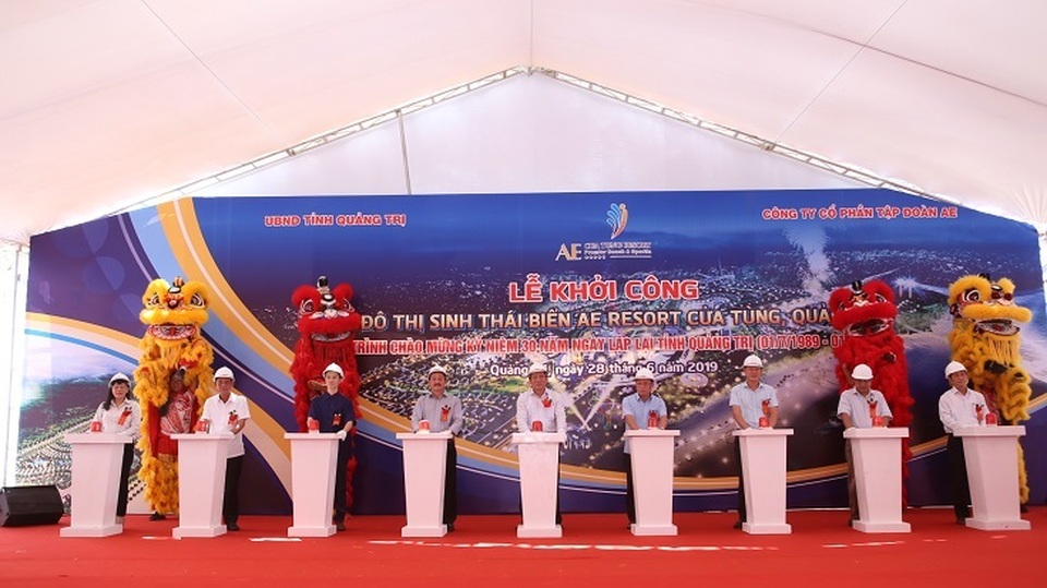 Khởi công Khu đô thị sinh thái biển AE resort Cửa Tùng - 1 Khởi công Khu đô thị sinh thái biển AE resort Cửa Tùng - 1