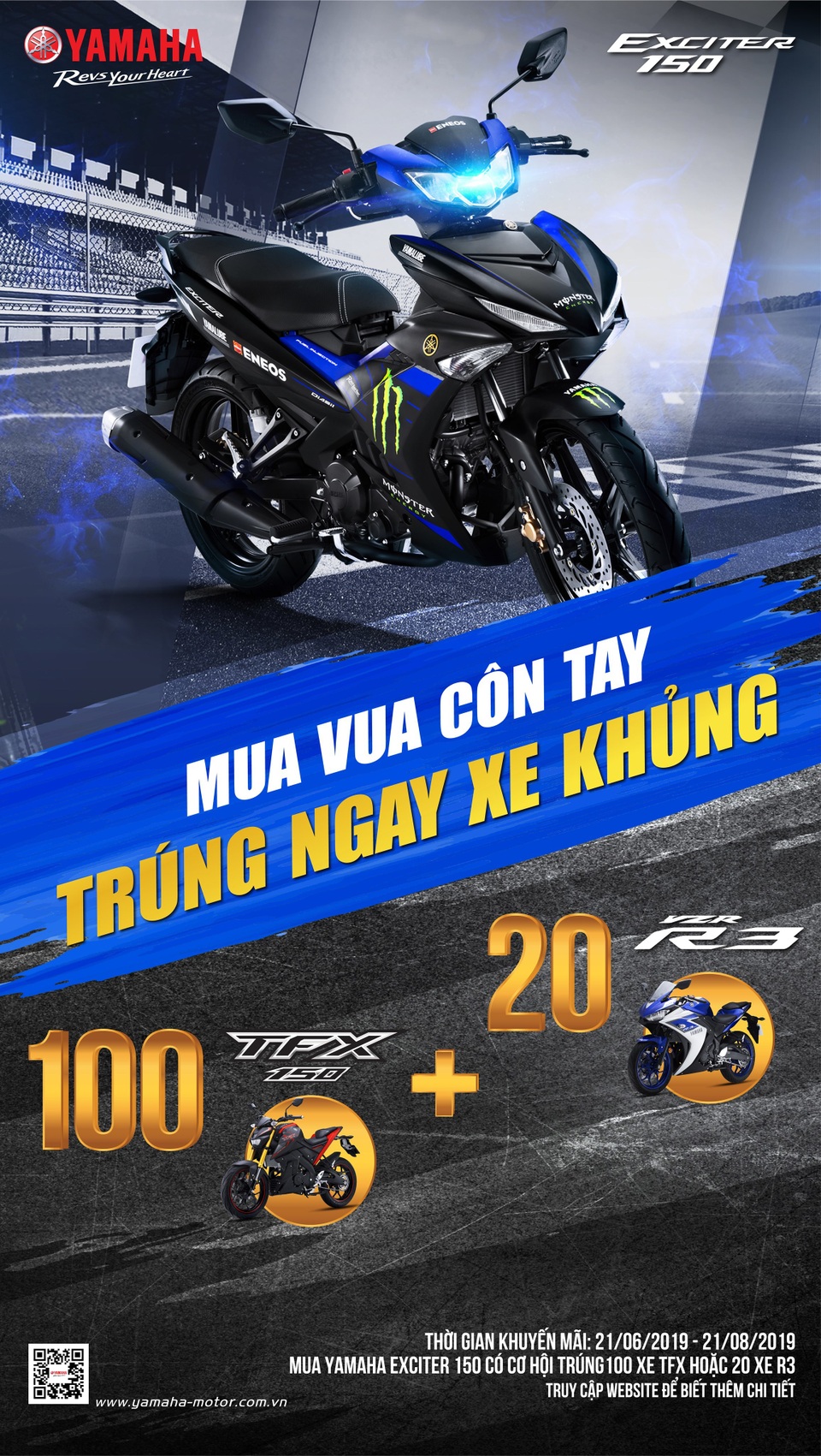 Cơ hội sở hữu siêu môtô thể thao TFX và R3 khi mua Yamaha Exciter - 3 Cơ hội sở hữu siêu môtô thể thao TFX và R3 khi mua Yamaha Exciter - 3