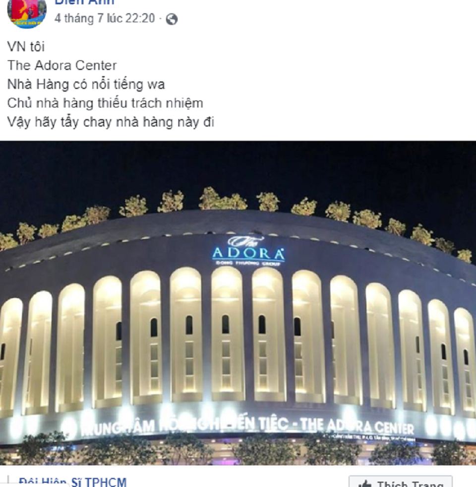Vụ hàng trăm thực khách nghi bị ngộ độc: Trung tâm tổ chức tiệc đối mặt với làn sóng tẩy chay - 3 Vụ hàng trăm thực khách nghi bị ngộ độc: Trung tâm tổ chức tiệc đối mặt với làn sóng tẩy chay - 3