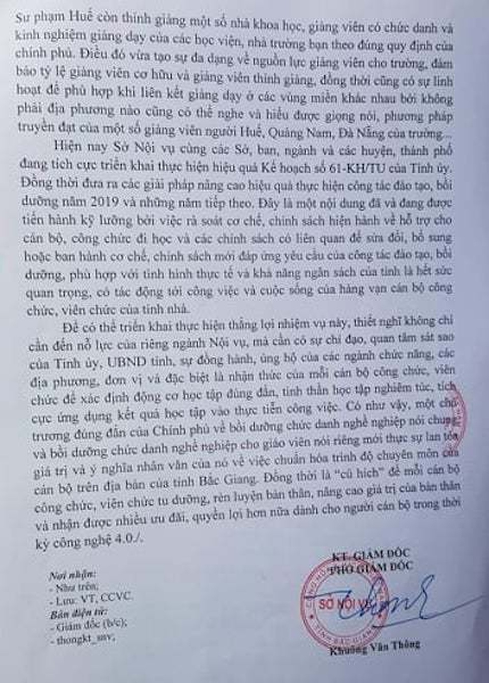 Sở Nội vụ Bắc Giang hồi âm tình trạng giáo viên thiếu tiêu chuẩn bồi dưỡng chức danh nghề nghiệp - 2 Sở Nội vụ Bắc Giang hồi âm tình trạng giáo viên thiếu tiêu chuẩn bồi dưỡng chức danh nghề nghiệp - 2
