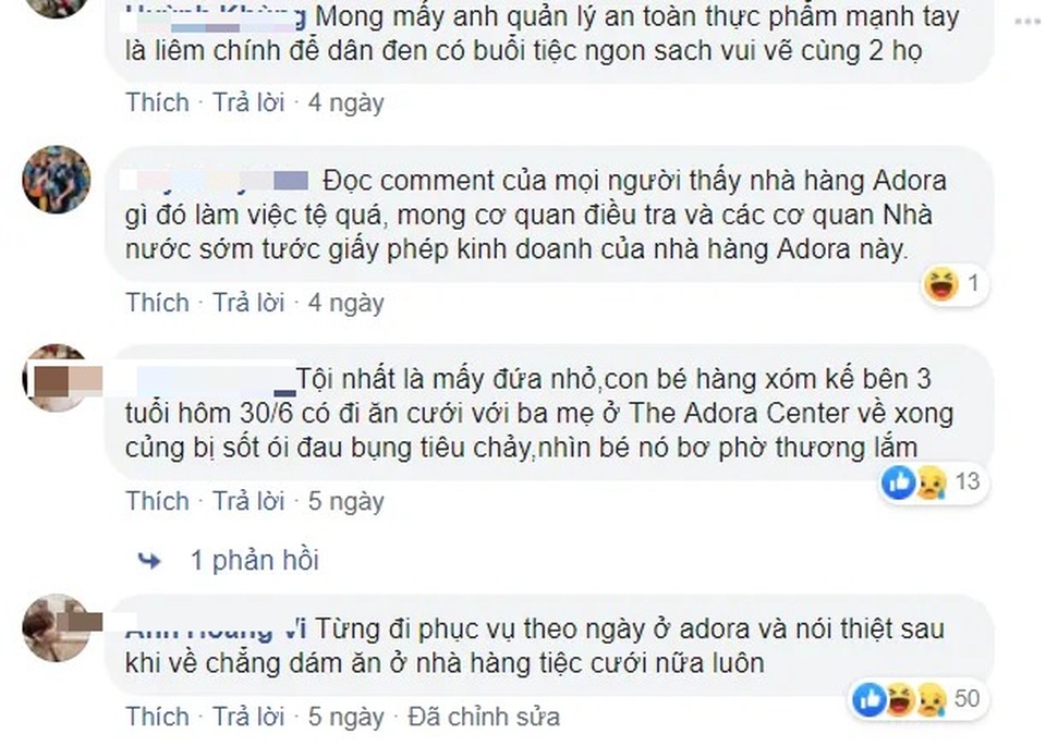 Vụ hàng trăm thực khách nghi bị ngộ độc: Trung tâm tổ chức tiệc đối mặt với làn sóng tẩy chay - 4 Vụ hàng trăm thực khách nghi bị ngộ độc: Trung tâm tổ chức tiệc đối mặt với làn sóng tẩy chay - 4