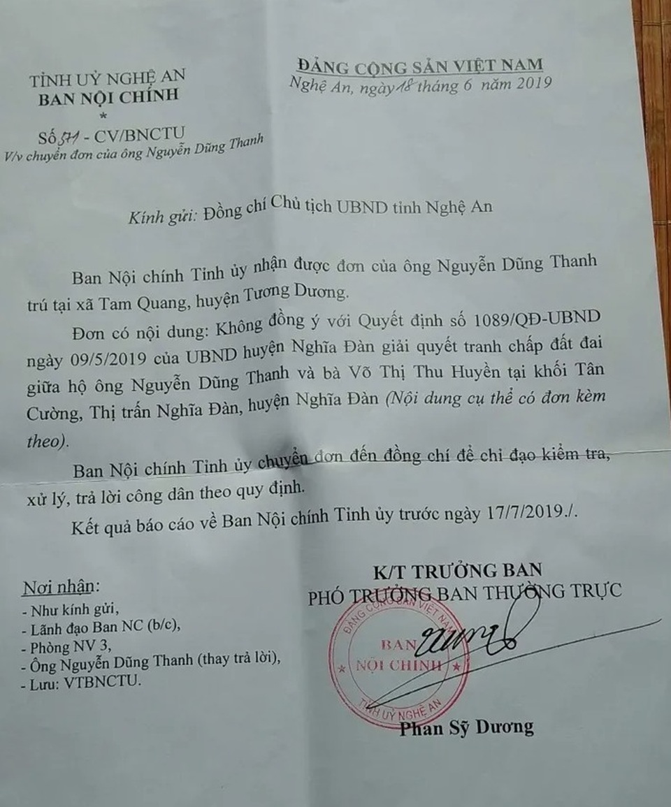 Vụ mua đất gần 30 năm bất ngờ bị tranh chấp: UBND tỉnh Nghệ An chỉ đạo xử lý - 2 Vụ mua đất gần 30 năm bất ngờ bị tranh chấp: UBND tỉnh Nghệ An chỉ đạo xử lý - 2
