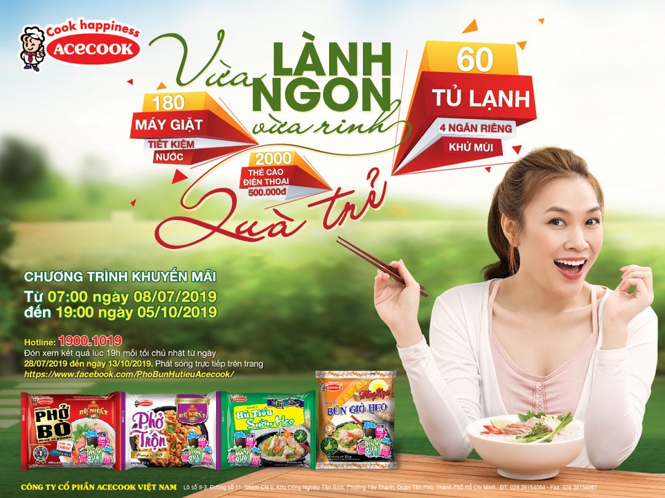 Mua sản phẩm Acecook ngay từ hôm nay, nhận “quà khủng” liền tay - 1