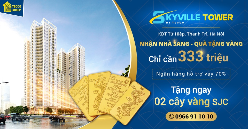 Tecco Skyville Tower tung chính sách bán hàng siêu khủng dịp chuẩn bị bàn giao nhà - 1 Tecco Skyville Tower tung chính sách bán hàng siêu khủng dịp chuẩn bị bàn giao nhà - 1