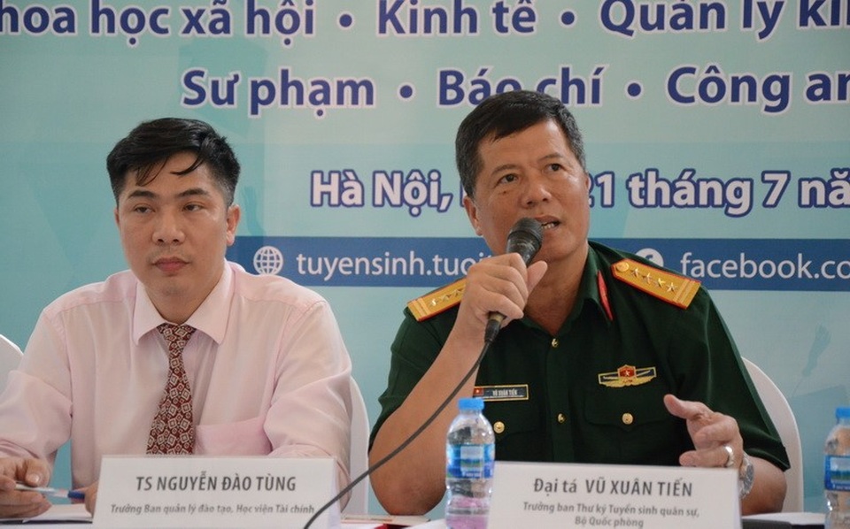 Tỷ lệ chọi nhiều trường quân đội thấp, thí sinh đừng vội đổi nguyện vọng - 1 Tỷ lệ chọi nhiều trường quân đội thấp, thí sinh đừng vội đổi nguyện vọng - 1