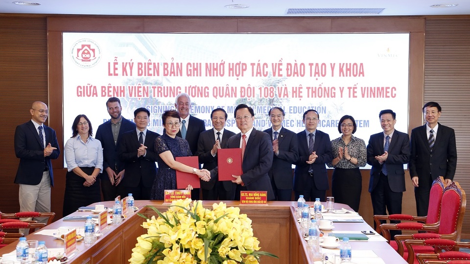 Vinmec và Bệnh viện Trung ương Quân đội 108 hợp tác đào tạo nguồn nhân lực tinh hoa - 1 Vinmec và Bệnh viện Trung ương Quân đội 108 hợp tác đào tạo nguồn nhân lực tinh hoa - 1