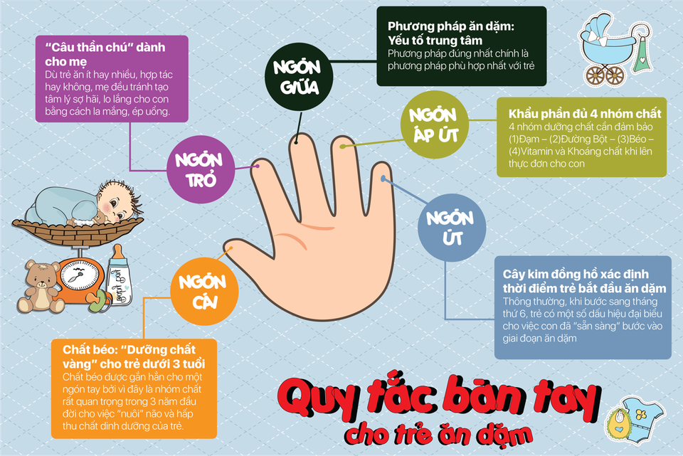 Quy tắc bàn tay cho trẻ ăn dặm: Tất tần tật những điều mẹ cần biết - 1 Quy tắc bàn tay cho trẻ ăn dặm: Tất tần tật những điều mẹ cần biết - 1
