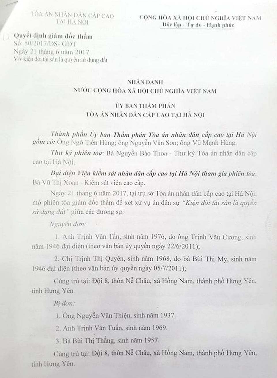 Hai cấp toà tỉnh Hưng Yên xử một vụ án sai be bét, TAND Cấp cao lập tức “tuýt còi”! - 5 Hai cấp toà tỉnh Hưng Yên xử một vụ án sai be bét, TAND Cấp cao lập tức “tuýt còi”! - 5