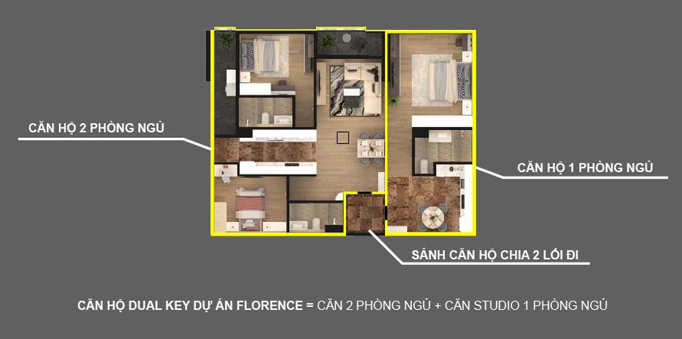 Sức hút mới của căn hộ Dual - Key 2 trong 1 tại dự án Florence Mỹ Đình - 1 Sức hút mới của căn hộ Dual - Key 2 trong 1 tại dự án Florence Mỹ Đình - 1
