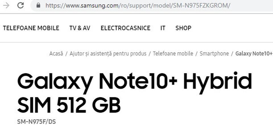 Samsung vô tình xác nhận sự tồn tại của phiên bản Galaxy Note10+ - 1 Samsung vô tình xác nhận sự tồn tại của phiên bản Galaxy Note10+ - 1