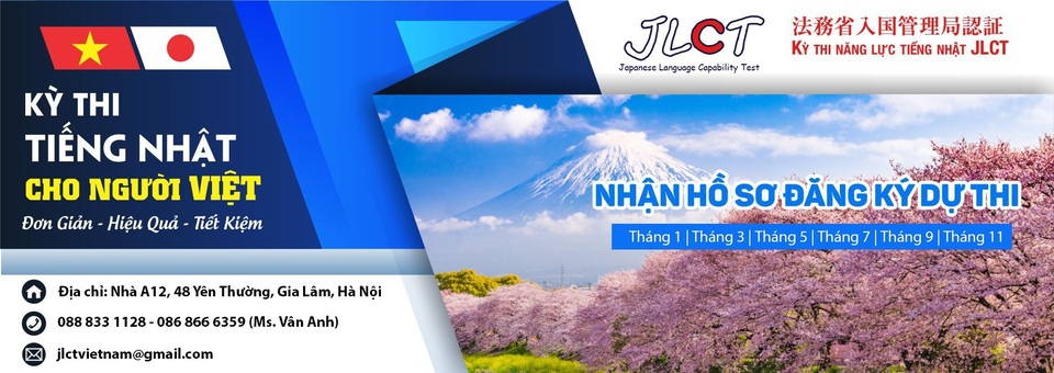 Cơ hội tham gia kỳ thi đánh giá năng lực tiếng Nhật JLCT ở Việt Nam - 6 Cơ hội tham gia kỳ thi đánh giá năng lực tiếng Nhật JLCT ở Việt Nam - 6