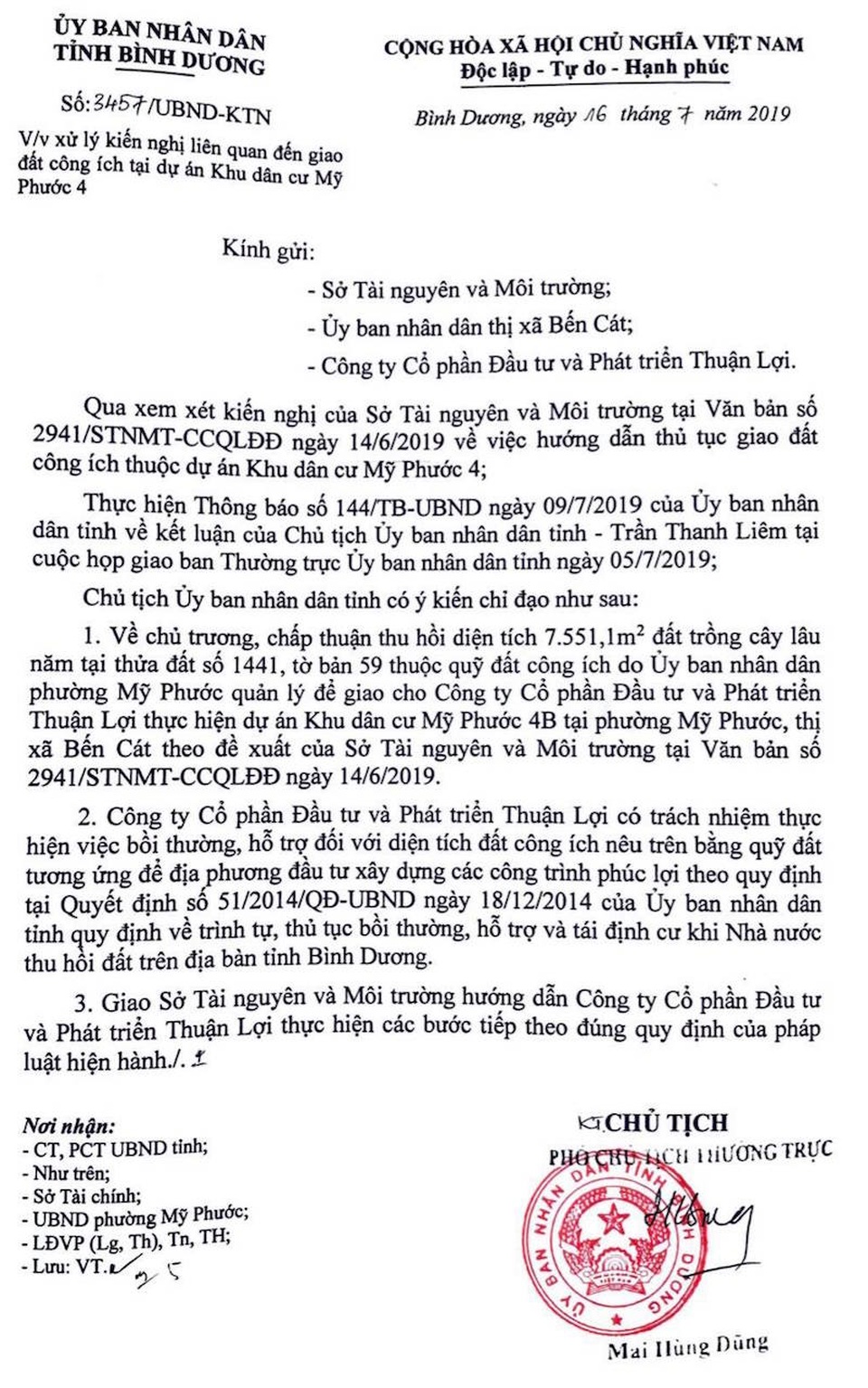 Trong 10 ngày, Bình Dương giao - thu hồi cùng 1 lô đất công ích - 1 Trong 10 ngày, Bình Dương giao - thu hồi cùng 1 lô đất công ích - 1