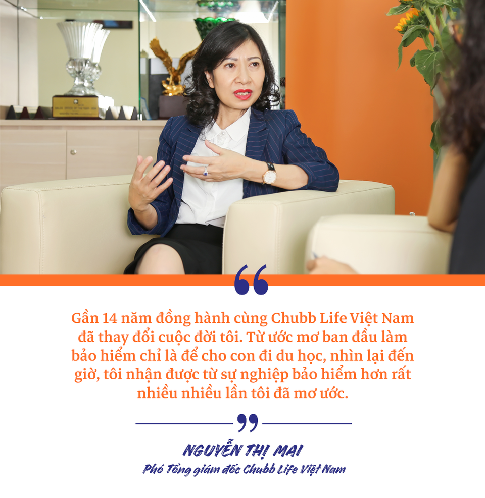 Phó Tổng giám đốc Chubb Life Việt Nam Nguyễn Thị Mai: Chặng đường từ một người tư vấn bảo hiểm tới vị trí Phó Tổng Giám đốc - 5 Phó Tổng giám đốc Chubb Life Việt Nam Nguyễn Thị Mai: Chặng đường từ một người tư vấn bảo hiểm tới vị trí Phó Tổng Giám đốc - 5