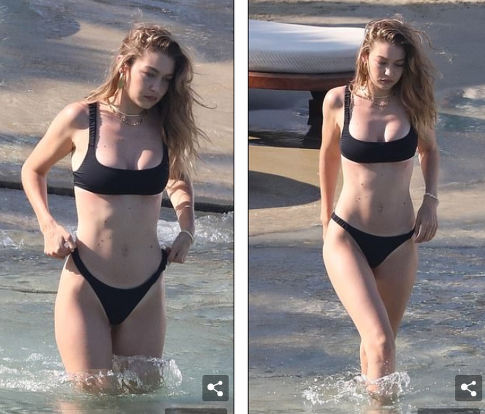 Gigi và Bella Hadid đùa giỡn với sóng biển Hi Lạp - 1 Gigi và Bella Hadid đùa giỡn với sóng biển Hi Lạp - 1