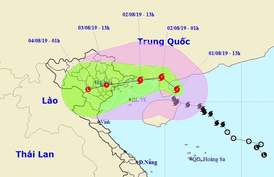 Bão số 3 đổi hướng trước khi đổ bộ vào Quảng Ninh - Thái Bình - 1 Bão số 3 đổi hướng trước khi đổ bộ vào Quảng Ninh - Thái Bình - 1