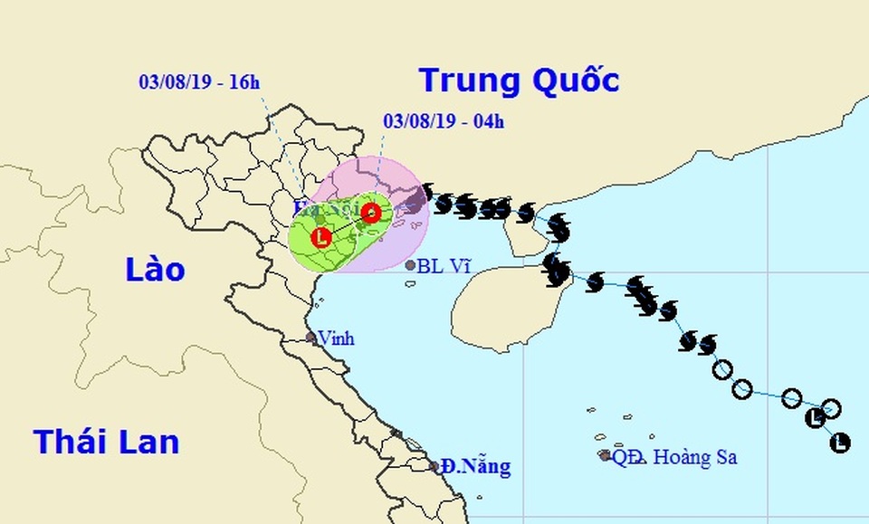 Bão số 3 suy yếu thành áp thấp nhiệt đới, Bắc Bộ mưa to đến rất to - 1 Bão số 3 suy yếu thành áp thấp nhiệt đới, Bắc Bộ mưa to đến rất to - 1