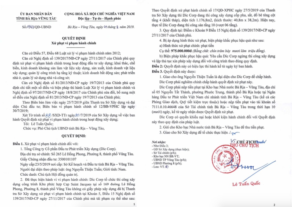 Xử phạt gần 1 tỷ đồng công trình xây không phép, vượt 6 tầng - 1 Xử phạt gần 1 tỷ đồng công trình xây không phép, vượt 6 tầng - 1