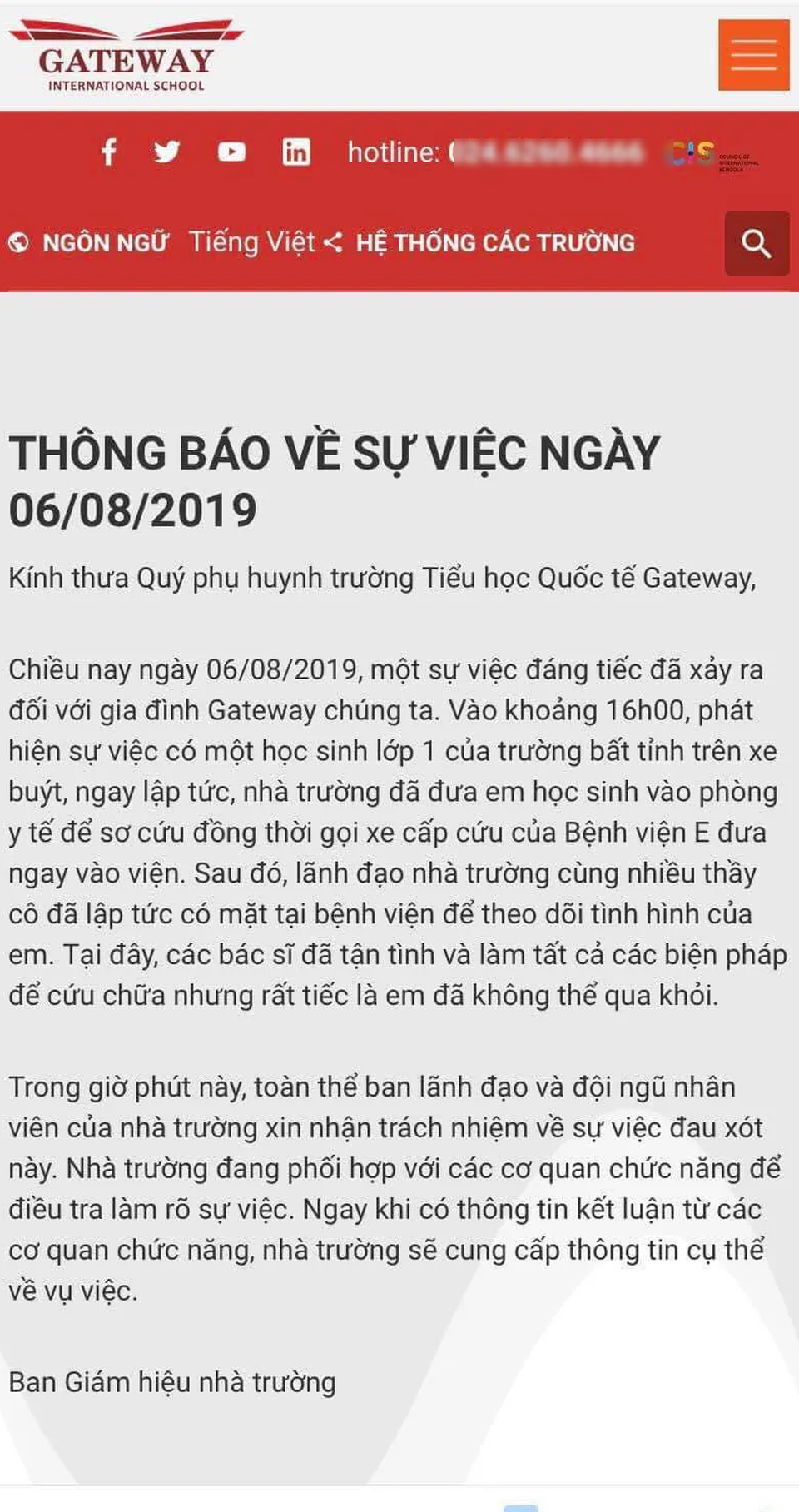 Vụ học sinh tử vong nghi bị bỏ quên trên ô tô: Đình chỉ các nhân sự liên quan - 1 Vụ học sinh tử vong nghi bị bỏ quên trên ô tô: Đình chỉ các nhân sự liên quan - 1