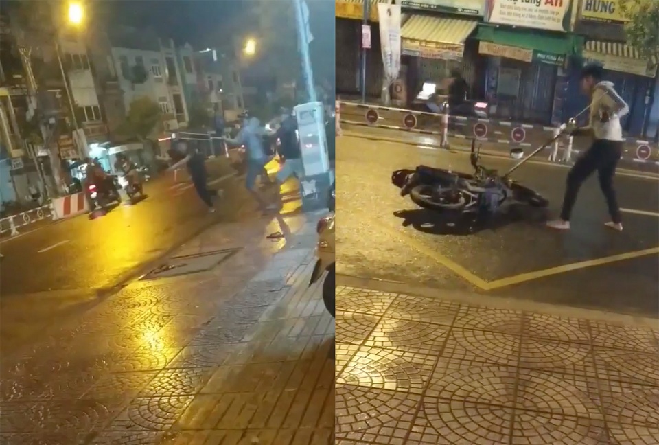 Hai nhóm thanh niên chém nhau kinh hoàng giữa trung tâm Sài Gòn - 1 Hai nhóm thanh niên chém nhau kinh hoàng giữa trung tâm Sài Gòn - 1