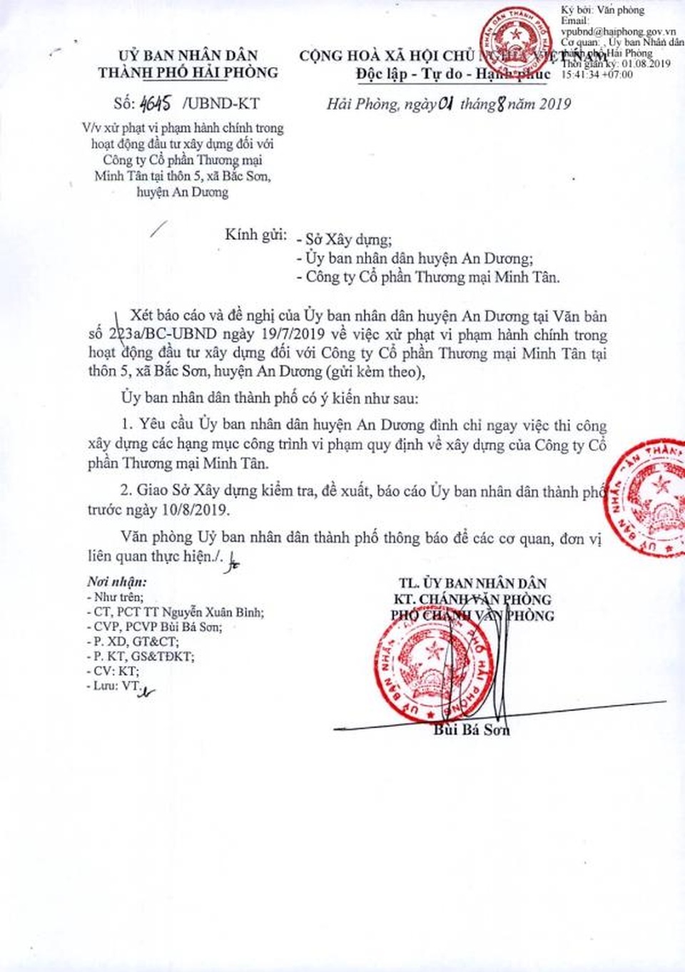 Vụ sập giàn giáo ở Hải Phòng: Công trình trái phép từng nhiều lần bị xử phạt - 4 Vụ sập giàn giáo ở Hải Phòng: Công trình trái phép từng nhiều lần bị xử phạt - 4