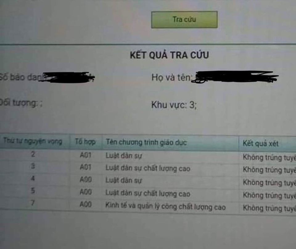 Chuyện lạ tuyển sinh: Thí sinh rớt trường đủ điểm chuẩn, đậu trường thiếu điểm? - 3 Chuyện lạ tuyển sinh: Thí sinh rớt trường đủ điểm chuẩn, đậu trường thiếu điểm? - 3