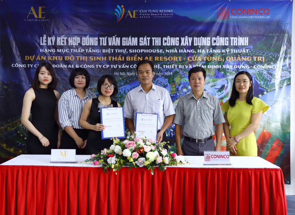 Tập đoàn AE tiếp tục lựa chọn CONINCO là công ty tư vấn giám sát các hạng mục thấp tầng dự án AE Resort Cửa Tùng - 1 Tập đoàn AE tiếp tục lựa chọn CONINCO là công ty tư vấn giám sát các hạng mục thấp tầng dự án AE Resort Cửa Tùng - 1