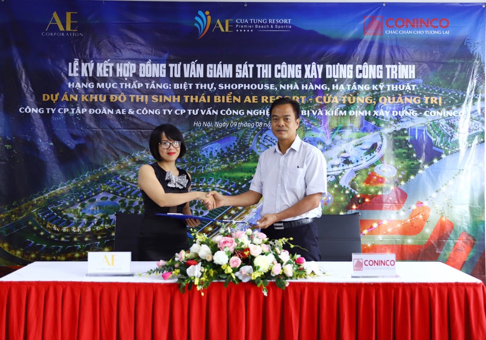 Tập đoàn AE tiếp tục lựa chọn CONINCO là công ty tư vấn giám sát các hạng mục thấp tầng dự án AE Resort Cửa Tùng - 2 Tập đoàn AE tiếp tục lựa chọn CONINCO là công ty tư vấn giám sát các hạng mục thấp tầng dự án AE Resort Cửa Tùng - 2