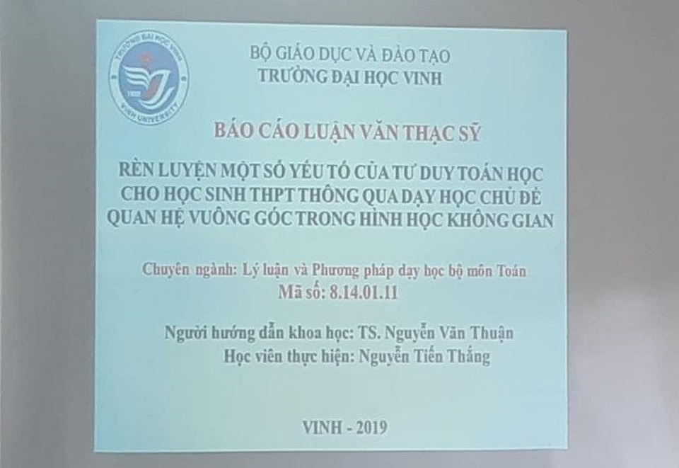Chấm luận văn thạc sĩ cho học viên đã qua đời - 2 Chấm luận văn thạc sĩ cho học viên đã qua đời - 2