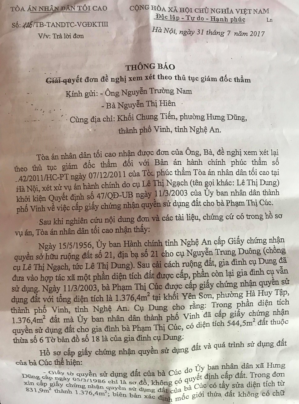 Tỉnh ủy Nghệ An chỉ đạo xử lý dứt điểm vụ gần 15 năm người dân mòn mỏi đi đòi đất - 7 Tỉnh ủy Nghệ An chỉ đạo xử lý dứt điểm vụ gần 15 năm người dân mòn mỏi đi đòi đất - 7