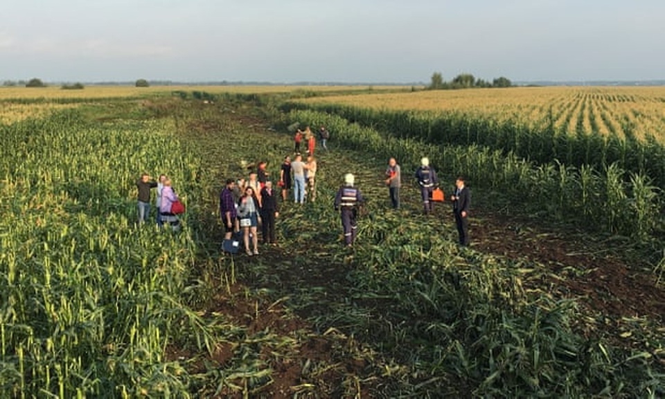 Đâm phải đàn chim, máy bay Nga chở 233 người lê bụng xuống ruộng ngô - 3