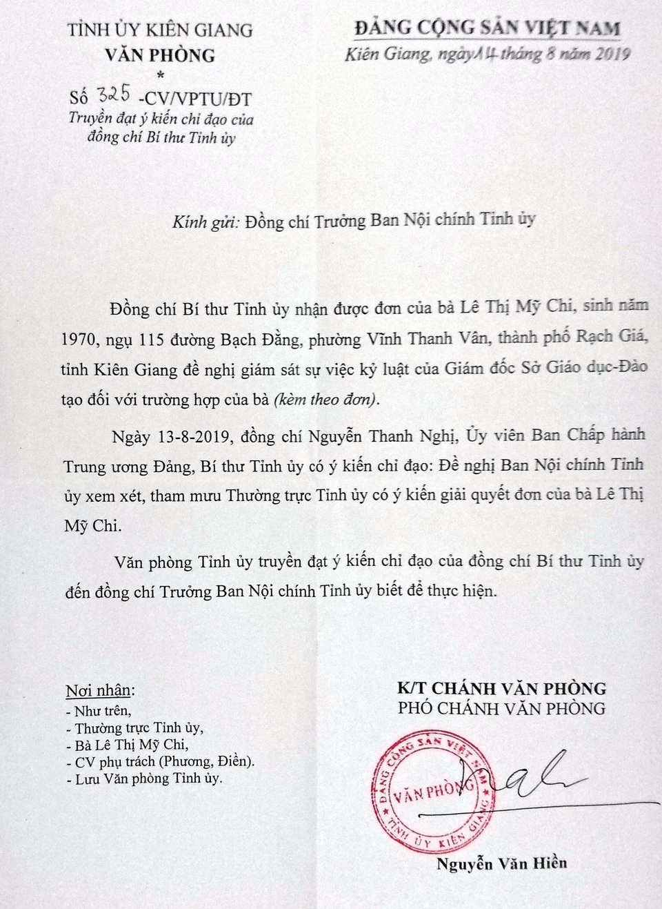 Bí thư Tỉnh ủy Kiên Giang chỉ đạo nóng sau khi nhận lá đơn đẫm nước mắt của dân! - 1 Bí thư Tỉnh ủy Kiên Giang chỉ đạo nóng sau khi nhận lá đơn đẫm nước mắt của dân! - 1