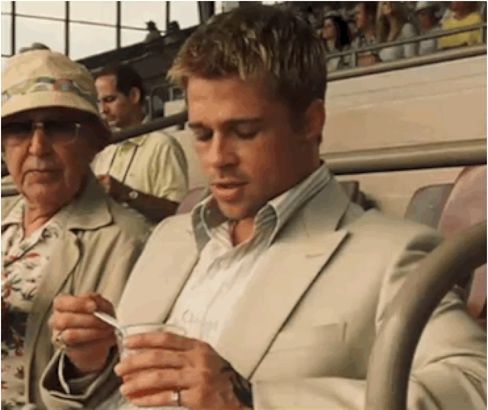 Brad Pitt dành cả sự nghiệp đóng phim để diễn cảnh... ăn - 1 Brad Pitt dành cả sự nghiệp đóng phim để diễn cảnh... ăn - 1