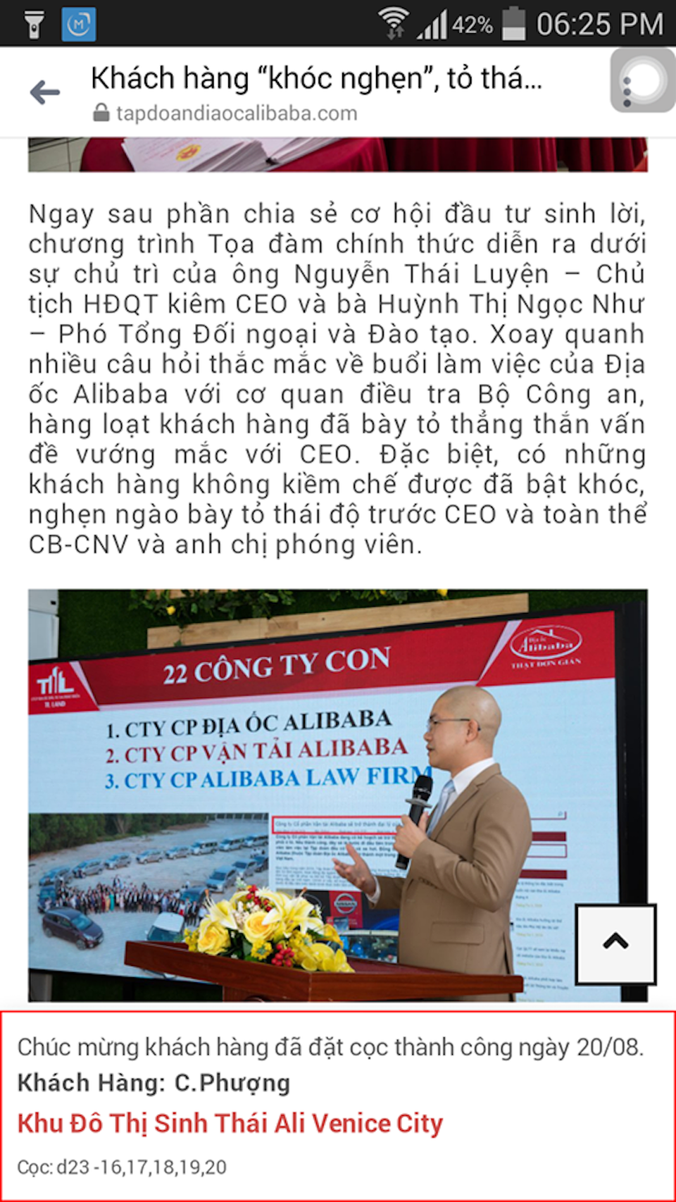 Phong tỏa tài khoản của các chóp bu Công ty địa ốc Alibaba - 2 Phong tỏa tài khoản của các chóp bu Công ty địa ốc Alibaba - 2