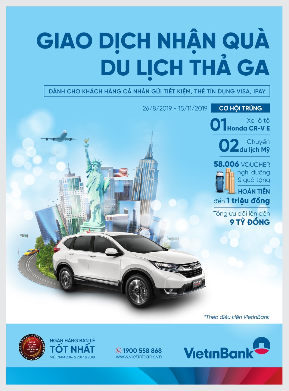 Trúng xe Honda CR-V cùng nghìn quà tặng từ VietinBank - 1 Trúng xe Honda CR-V cùng nghìn quà tặng từ VietinBank - 1
