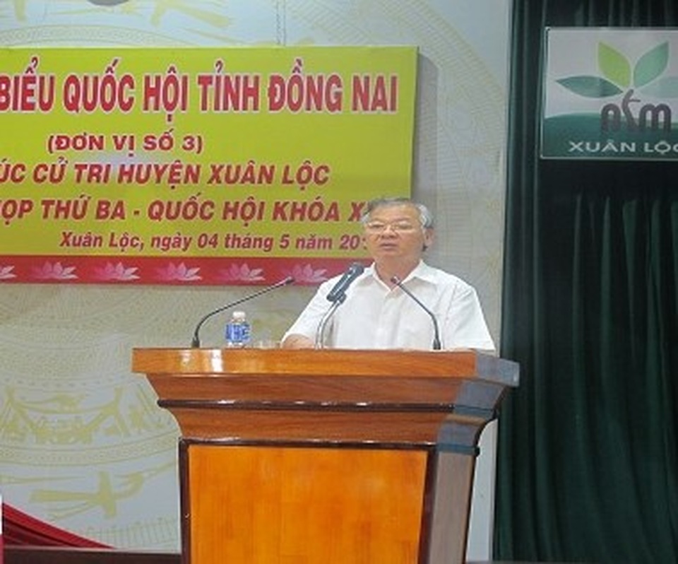 Trưởng đoàn Đại biểu Quốc hội tỉnh Đồng Nai xin thôi nhiệm vụ - 1 Trưởng đoàn Đại biểu Quốc hội tỉnh Đồng Nai xin thôi nhiệm vụ - 1