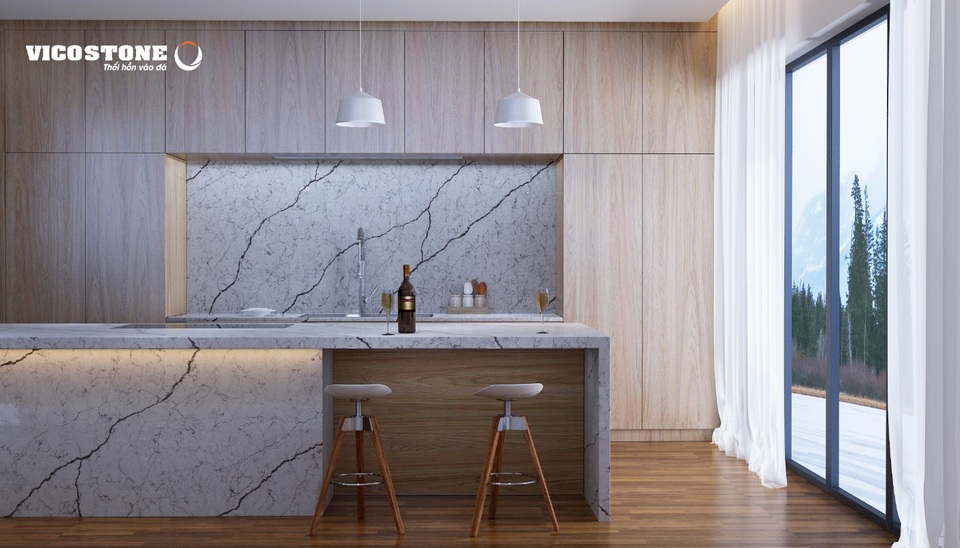 Bí quyết sử dụng đá gốc Thạch anh phù hợp từng phong cách bếp - 3