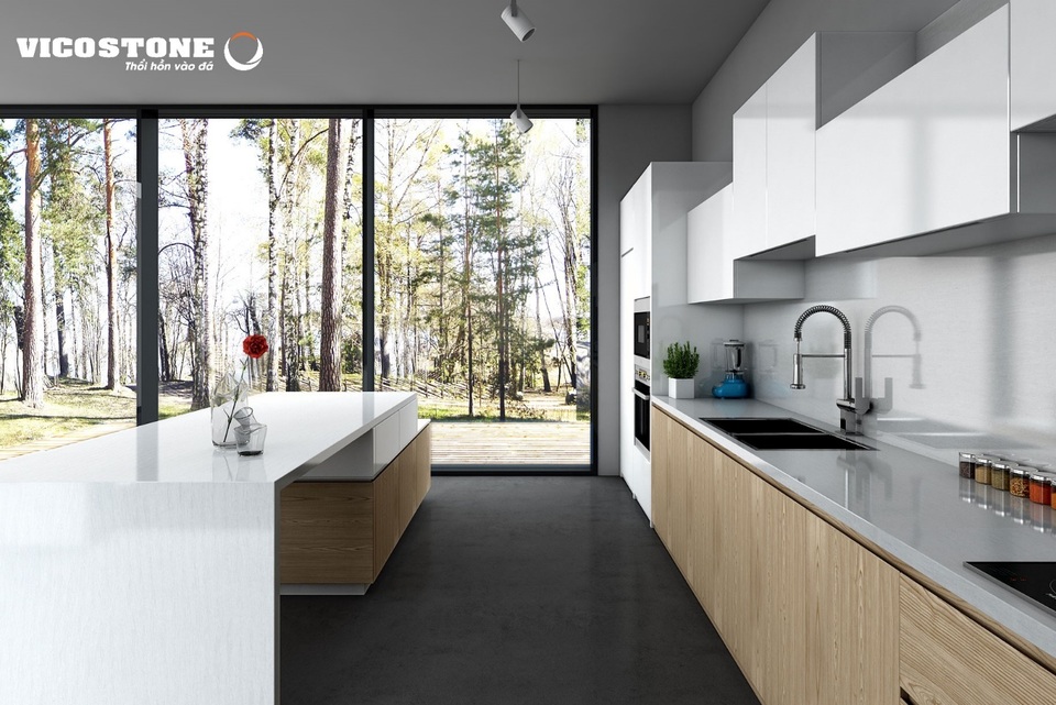 Bí quyết sử dụng đá gốc Thạch anh phù hợp từng phong cách bếp - 4