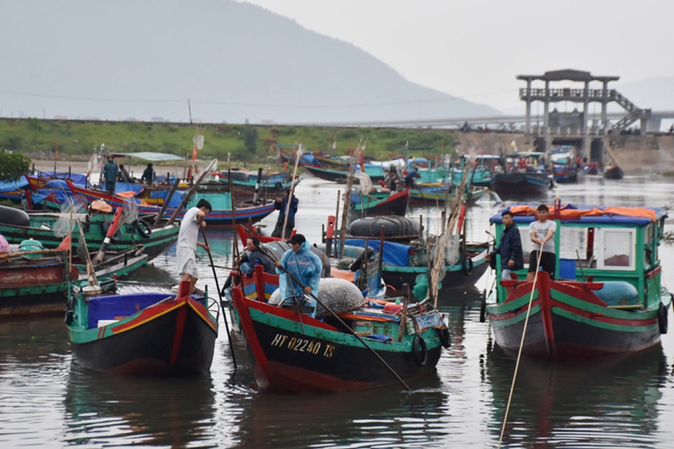 Ngư dân Hà Tĩnh chạy đua thời gian đưa tàu thuyền vào âu tránh bão - 8 Ngư dân Hà Tĩnh chạy đua thời gian đưa tàu thuyền vào âu tránh bão - 8