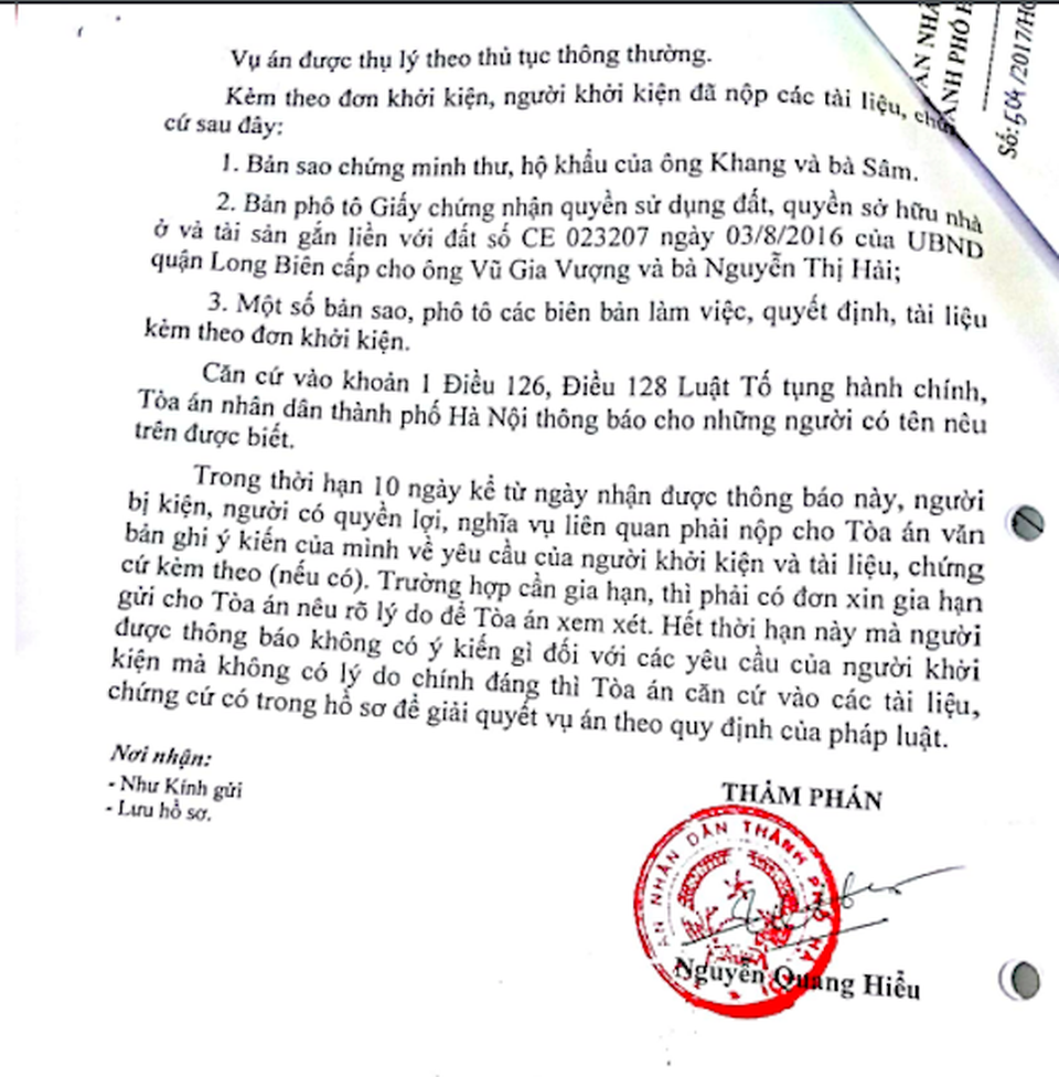 TAND TP Hà Nội thụ lý vụ án gần 2 năm vẫn chưa đưa ra xét xử! - 4 TAND TP Hà Nội thụ lý vụ án gần 2 năm vẫn chưa đưa ra xét xử! - 4