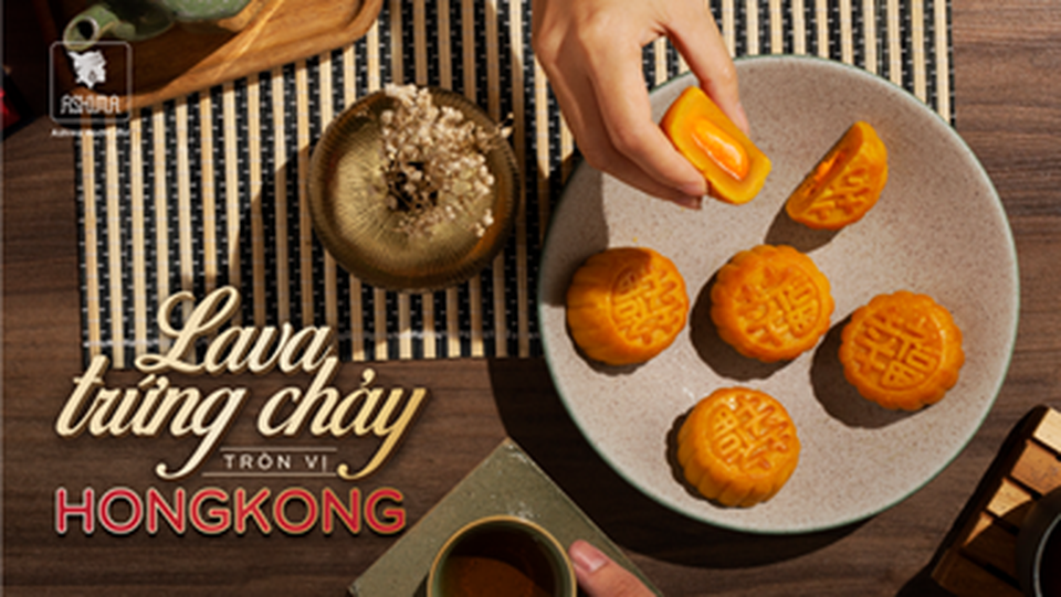 Bánh trung thu Ashima - Lava trứng chảy - Tròn vị Hồng Kông - 2 Bánh trung thu Ashima - Lava trứng chảy - Tròn vị Hồng Kông - 2