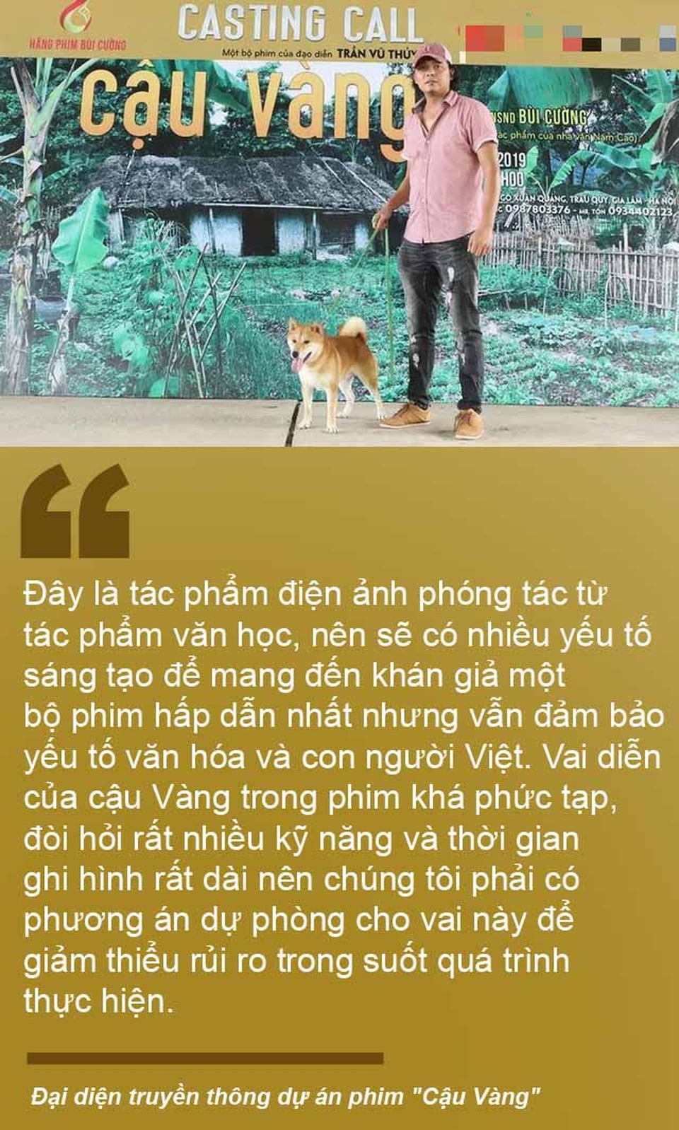 Tranh luận xung quanh chú chó đóng phim “Cậu Vàng” - 1 Tranh luận xung quanh chú chó đóng phim “Cậu Vàng” - 1