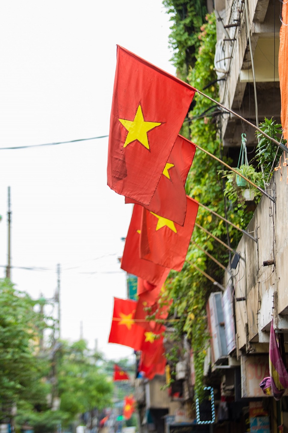 Đường phố Hà Nội đỏ thắm sắc cờ chào mừng Quốc khánh 2/9 - 4 Đường phố Hà Nội đỏ thắm sắc cờ chào mừng Quốc khánh 2/9 - 4